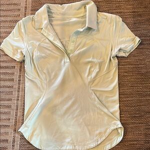 Lululemon Mint Green Quick-dry short sleeve polo- Size 2